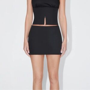 Khy poplin micro mini skirt